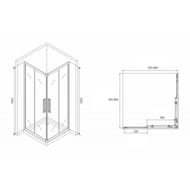   ABBER Schwarzer Diamant AG02080BH (800800x1950) , . 6 /