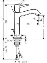  Hansgrohe Metropol Classic 31302090     , 160 /