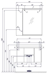   AQUATON  80 1A222502NRC80 801x136x851 , , / 