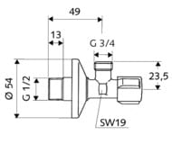   Schell Comfort 1/2"-3/8"   . 49070699