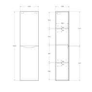   BelBagno (4003001500) , 2 , Bianco Lucido FLY-MARINO-1500-2A-SC-BL-P-R