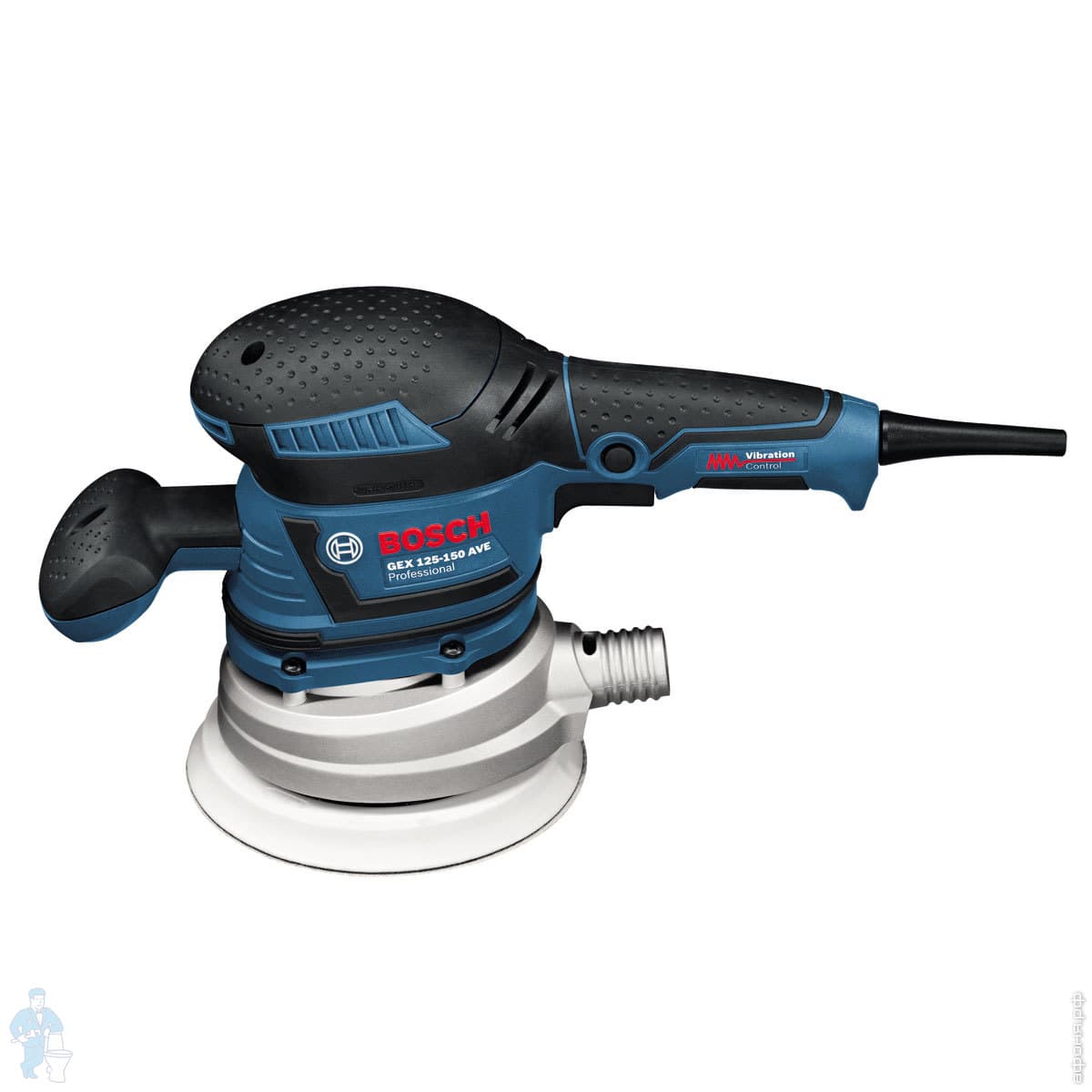 Шлифмашина BOSCH GEX 125-150 AVE эксцентриковая, 400Вт, 5500-12000 об/мин,  арт.060137B102 | Афоня.рф