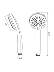    Iddis Hand Shower 1 , ABS-,  0011F85I18