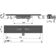   Alcaplast APZ101BLACK-750 c  L=750 H=55  , .