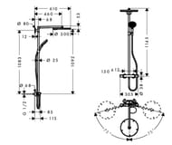   Hansgrohe Raindance Select S 300 Showerpipe  ,  27114000