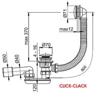     RAVAK X01472 CLICK CLACK  800 