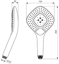 Ideal Standard IDEALRAIN EVO JET DIAMOND XL3    B1760AA 3 , 125