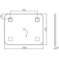  Silver Mirrors   (1000800) LED-,,,  LED-00002697