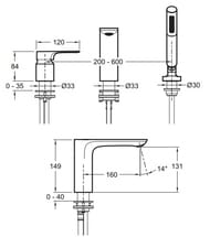  Jacob Delafon ALEO+   , 3  E72330-CP