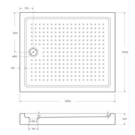    CEZARES (12001000150)  TRAY-A-AH-120/100-15-W