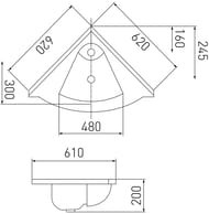  Aquaton  62 1A700131SR010 620x620x180  ,  , 