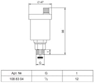   Oventrop 1/2", 10 , 0-110C,  ,  1088304