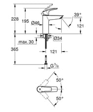    Grohe EuroSmart 121 ,  ,,M-Size, 23324003