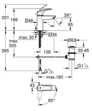    Grohe EuroSmart 95 , , S-Size,  32926003