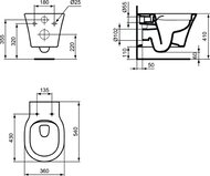   Ideal Standard CONNECT AIR Rimless (360540350) ,   E2288V3