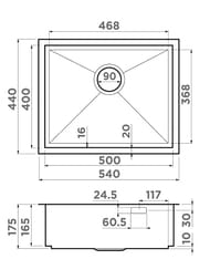  Omoikiri KASEN 54-16 INT GM (540440175)  ,   4997061