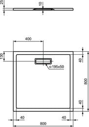 Ideal Standard   ULTRAFLAT 800x800x25  ,   T4466V3