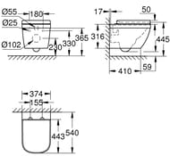  Grohe Euro Ceramic 39554000  (374445540) ,  