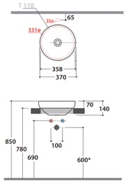  Globo T-EDGE (370140) /.,    ,  B6T38BI