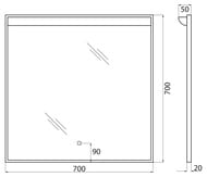  BelBagno (700x50x800)  ,      SPC-UNO-700-700-TCH