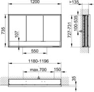 - Keuco Royal Lumos 1200x735x166 , , ,. DALI 14315171303