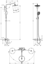   Hansgrohe Raindance Select S 240 Showerpipe    , 27117000