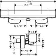  Hansgrohe Ecostat E 15773000   ,  , 