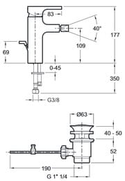  Jacob Delafon STRAYT  , ,  ,  104 E98338-CP