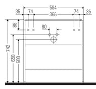    Duravit XSquare 584397460 , 2 ,   XS444202222