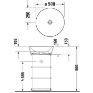   Duravit White Tulip 2365500070 500500  ,  .  ., 