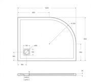     BELBAGNO TRAY-MR-UNO-RH-120/90-550-35-W-R-CR ,