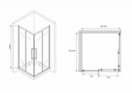   ABBER Schwarzer Diamant AG02080H (800800x1950) , . 6 /