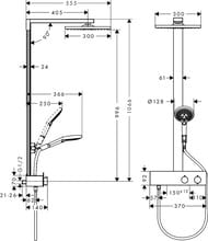   Hansgrohe Raindance E 300 Showerpipe 350 ,  ., 27361000