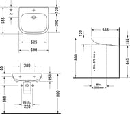   DURAVIT D-CODE 600555155 , 1., / 23136000002