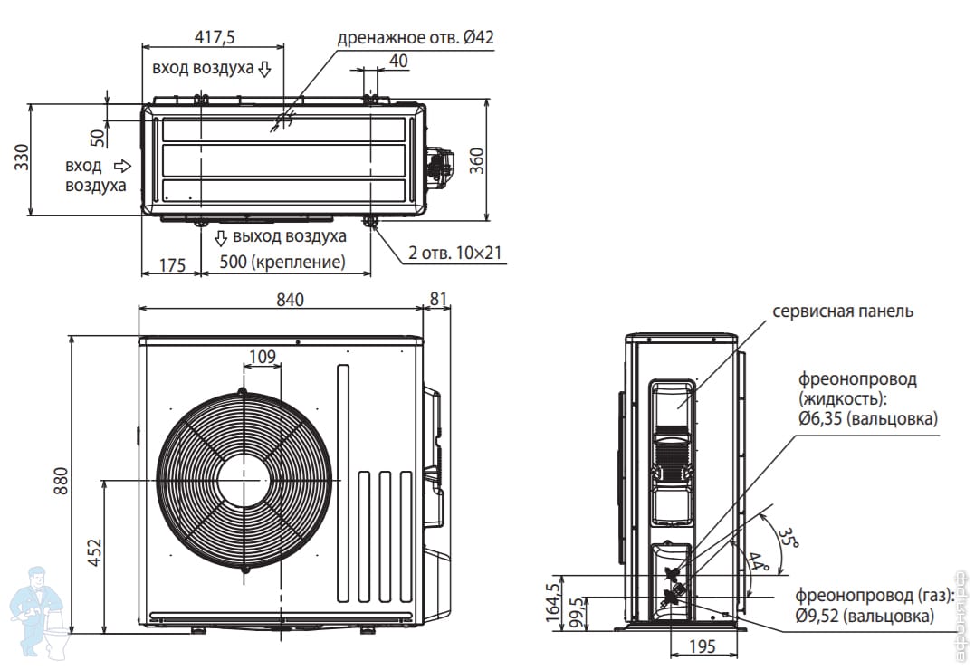 Инверторная сплит-система Mitsubishi Electric MSZ-LN60VGB+MUZ-LN60VG до 60  кв.м., 6 кВт, черная | Афоня.рф