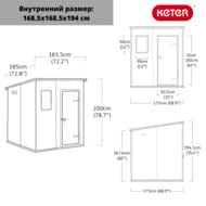  KETER MANOR PENT 6X6 (183x185x200) -