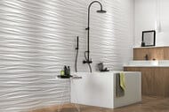   Atlas Concorde 3D Wall Design Ribbon White Matt (400800) , 8SBW (..)