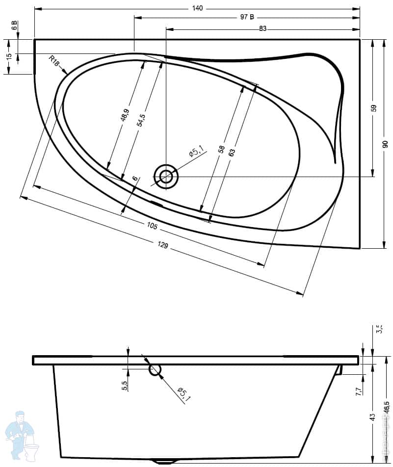 Размеры ванной 140. Акриловая ванна Riho Lyra 140x90. Экран Riho Lyra 140 l. 1400 800 Угловая ванная Чехия Riho Lyra. Размер ванной на 140.