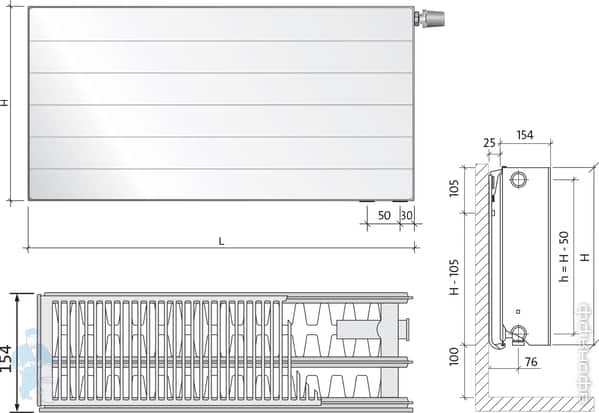 Радиатор ventil compact подключение