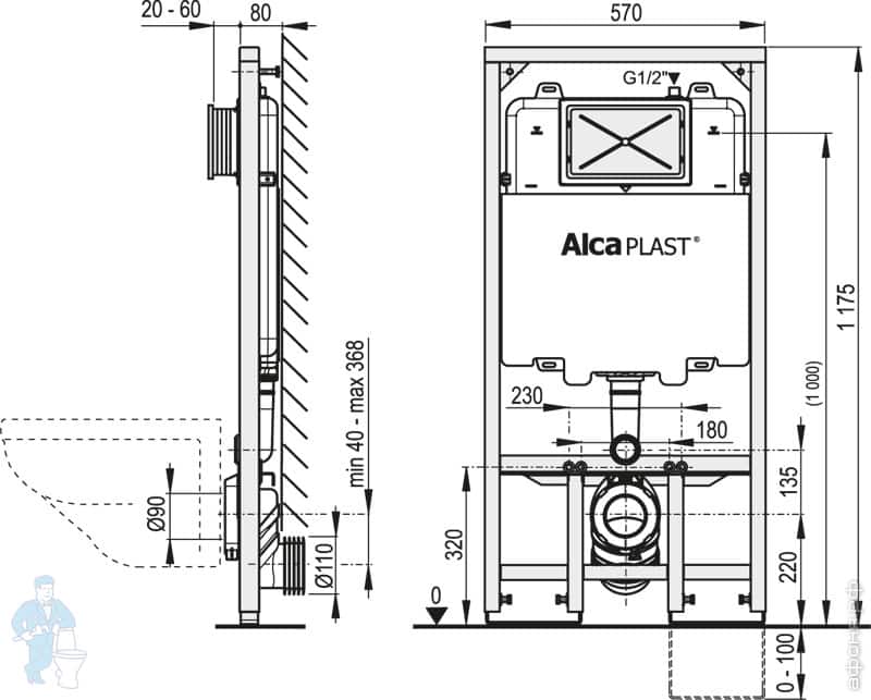 Alcaplast инсталляция для унитаза инструкция по монтажу