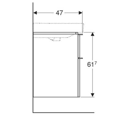 Geberit smyle square тумба с раковиной